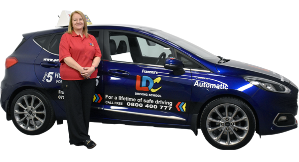Frances Shearer's driving school car